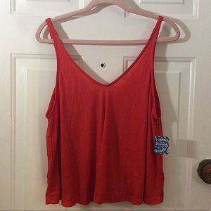 Free People Intimately Bright Red Top